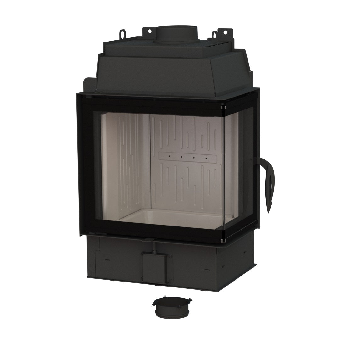 Warmluft Kamineinsatz Fire Bear 6, 6kW Klapptür, Rechts