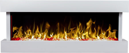 Aflamo Elektrokamin Modena White, orangene Flammen | kllimaworld.com
