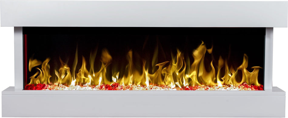 Aflamo Elektrokamin Modena White, orangene Flammen | kllimaworld.com