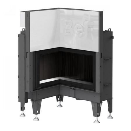 BeF Home Warmluft Eck-Kamineinsatz | FLAT V 8 L | 8 kW | klimaworld.com
