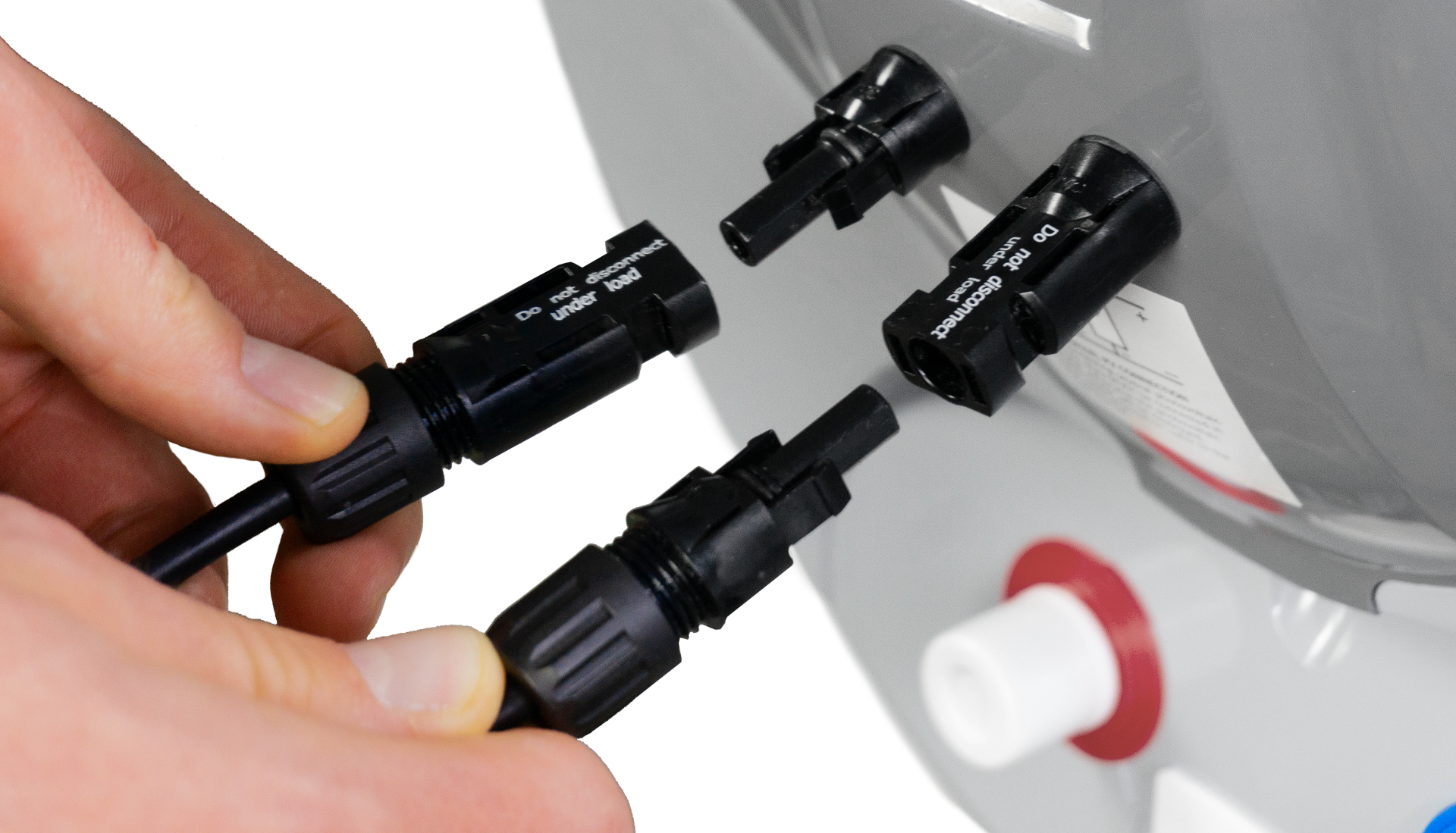 fothermo photovoltaischer Offgridboiler PVB-10 Front | Anschlüsse | klimaworld.com