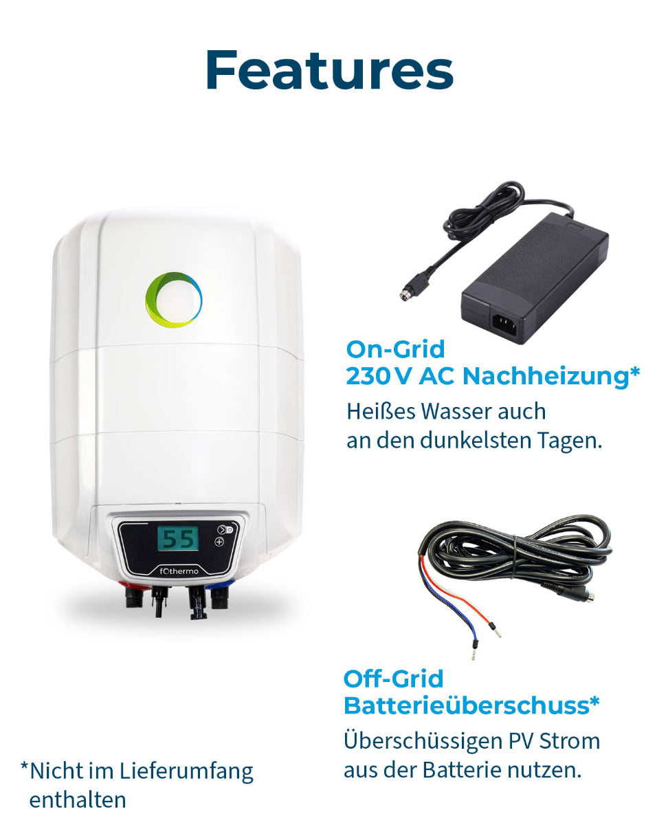 fothermo photovoltaischer Offgridboiler PVB-10 Front | Features-1 | klimaworld.com