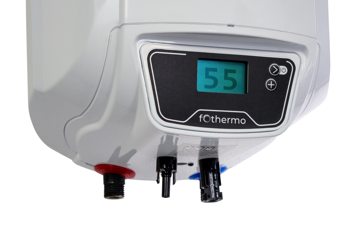 fothermo photovoltaischer Offgridboiler PVB-10 Front | Anzeige | klimaworld.com