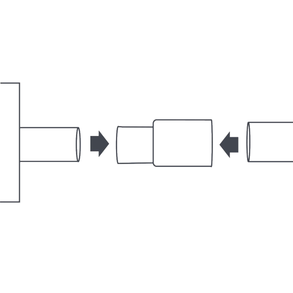 ASPEN | Gummiadapter Schwarz | 19 / 38 mm | 3 Stück