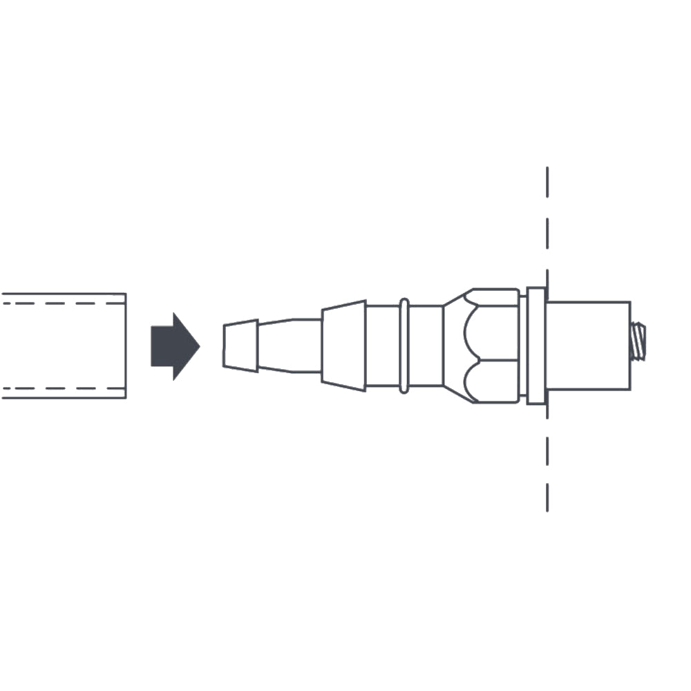ASPEN | Selbstdichtender Schlauchadapter | 6 mm / 10 mm | 3 Stück