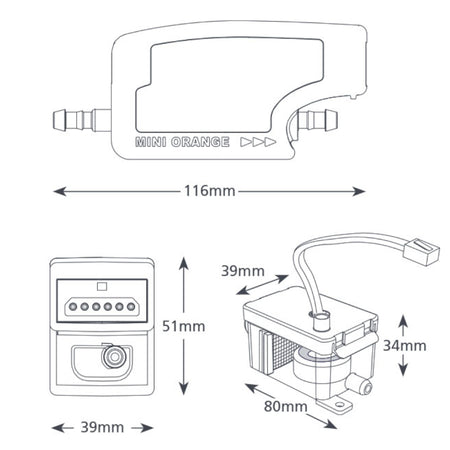 ASPEN | Kondensatpumpe MINI ORANGE | 12 l/h