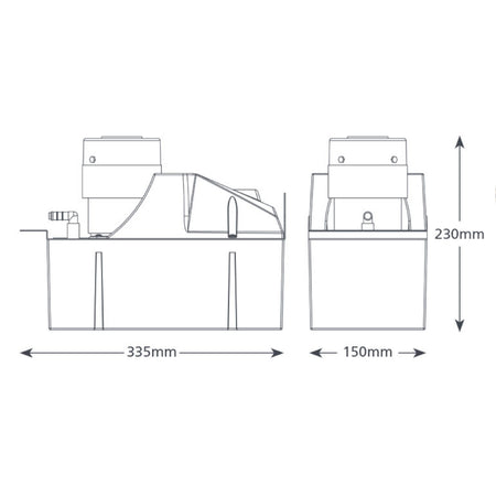 ASPEN | Kondensatpumpe MAC | 4 Liter Behälter | 780 l/h