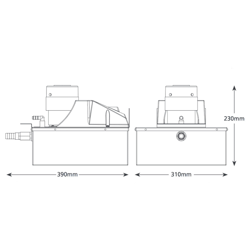 ASPEN | Kondensatpumpe MAC | 10 Liter Behälter | 780 l/h
