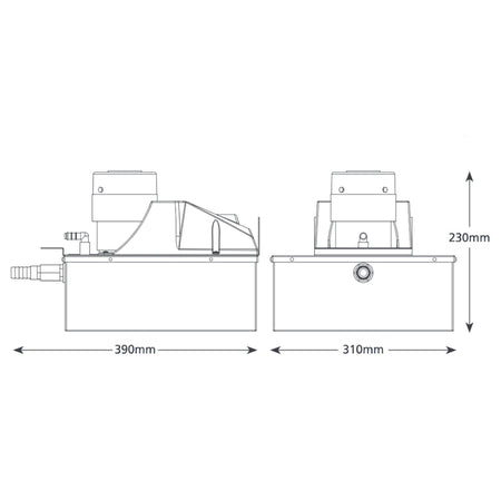 ASPEN | Kondensatpumpe MAC | 10 Liter Behälter | 780 l/h