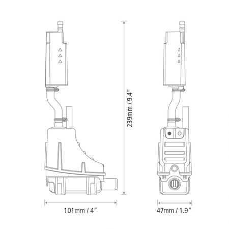 ASPEN | Kondensatpumpe SILENT+ MINI LIME Slimline | Kanal signalweiß