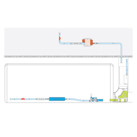 ASPEN | Kondensatpumpe SILENT+ MINI LIME Slimline | Einbaubeispiel