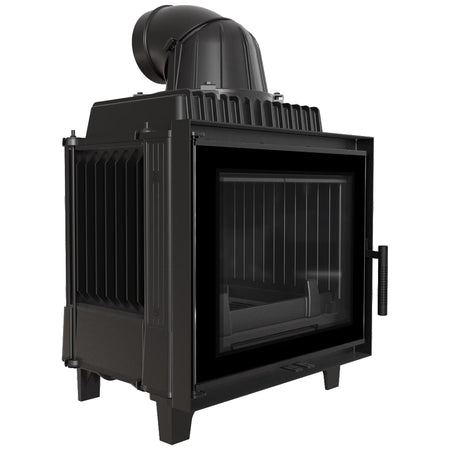 Kratki Kamineinsatz Franek Deco 10 schwarz, Front rechtsseitig | klimaworld.com