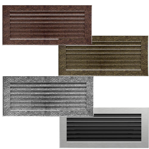 Kamin Lüftungsgitter Luftgitter Lamellengitter 17x49cm