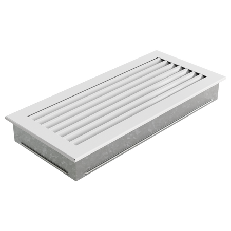 Kamingitter Lüftungsgitter Luftgitter Lamellen 17x37 cm, weiß 
