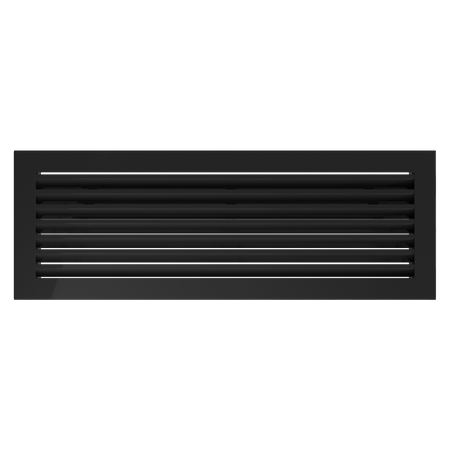 Kamingitter Lüftungsgitter Luftgitter Lamellen 17x49 cm, schwarz