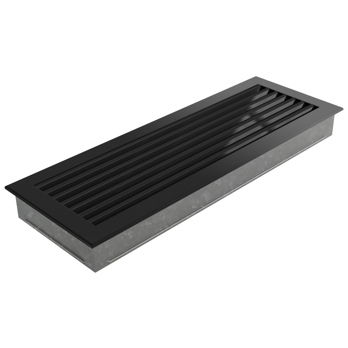 Kamingitter Lüftungsgitter Luftgitter Lamellen 17x49 cm, schwarz