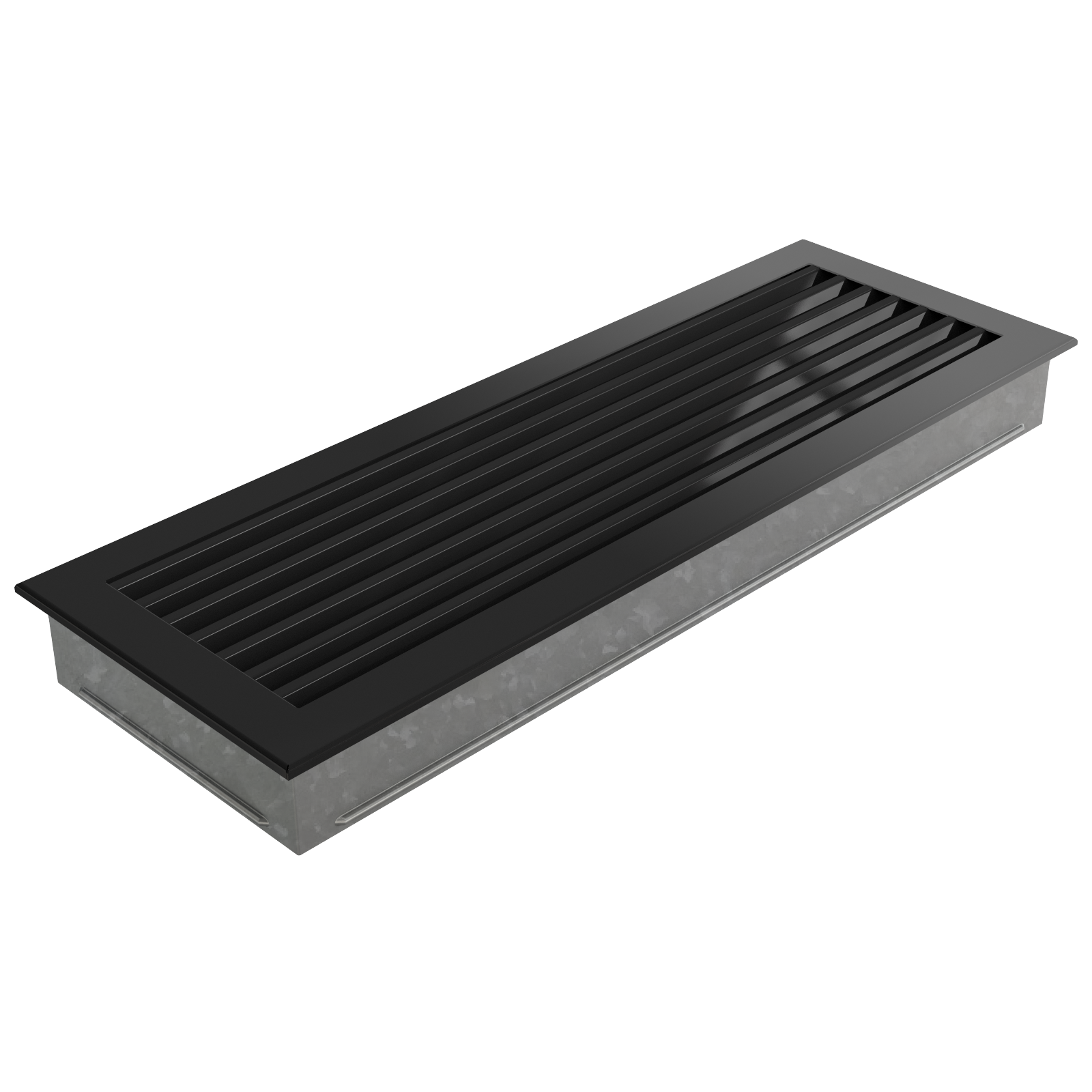 Kamingitter Lüftungsgitter Luftgitter Lamellen 17x49 cm, schwarz