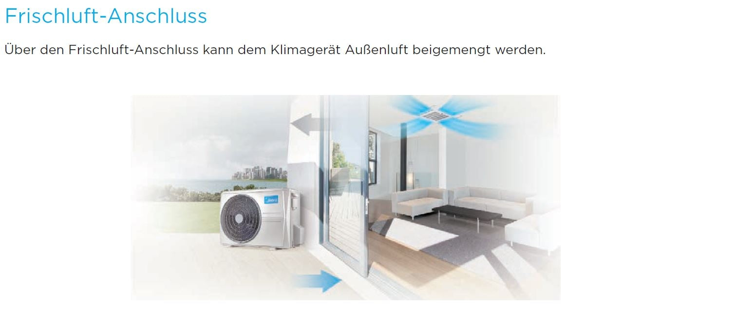 Midea Klimaanlage TWIN MCA3U-18FNXD0-GA Deckenkassette 2x 5,3kW | 36000btu