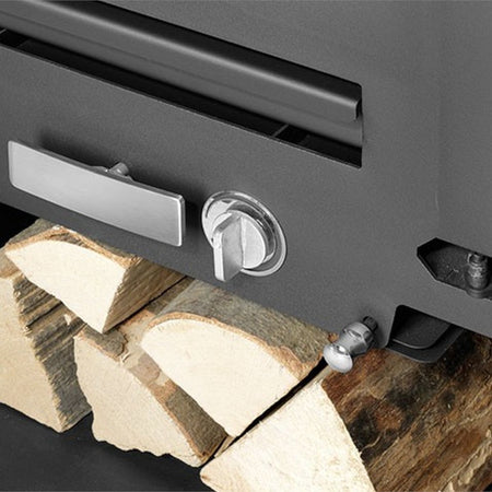 Justus | Kamin | Frisco 2.0 | Stahl Schwarz | Speckstein ➩ Klimaworld