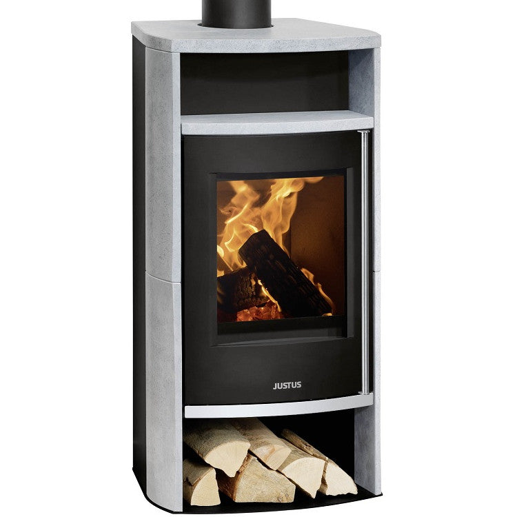 Justus | Kamin | Frisco 2.0 | Stahl Schwarz | Speckstein ➩ Klimaworld