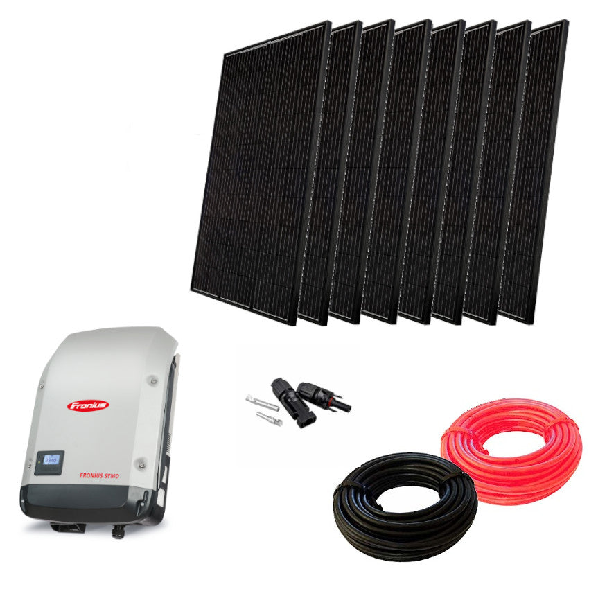 Photovoltaik Komplettanlage 2560W | inkl. Fronius Symo 3.0-3-S | Klimaworld