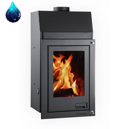 Kamin mit Wassertasche 12 kw Aquaflam Flat 