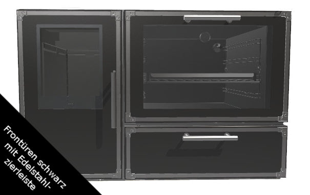 Edelstahl Zierleiste Türen schwarz