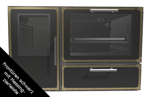 Messing Zierleiste Türen schwarz