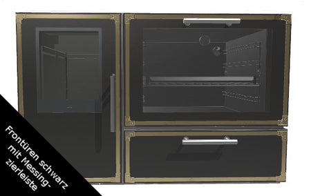 Messing Zierleiste Türen schwarz