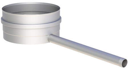 Kondensatschale mit Ablauf 250mm, 1/2" Nippel, Ø wählbar