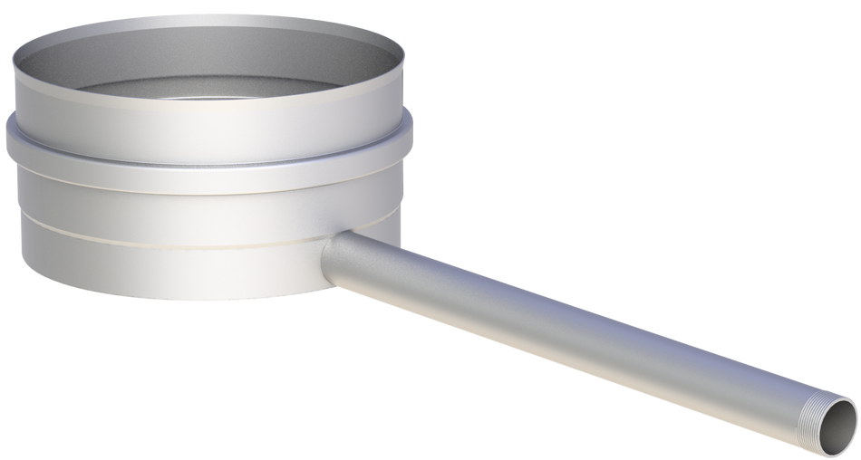 Kondensatschale mit Ablauf 250mm, 1/2" Nippel, Ø wählbar