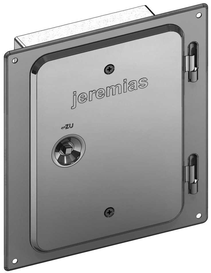 Edelstahlkamintüre 210 x 140 mm mit Schiebestutzen 60 mm 