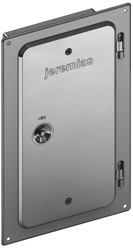 Edelstahlkamintüre 300 x 150 mm mit Schiebestutzen 60 mm