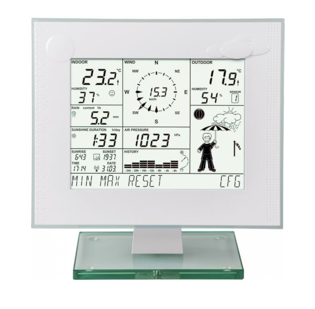 Homematic Funk Wetterstation mit Touchscreen | HM-WDC7000