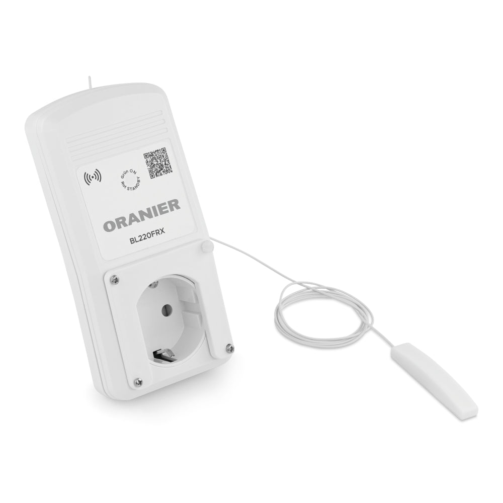 Weisser Oranier Funkempfaenger-Zwischenstecker mit Kabel | klimaworld.com