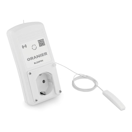 Weisser Oranier Funkempfaenger-Zwischenstecker mit Kabel | klimaworld.com