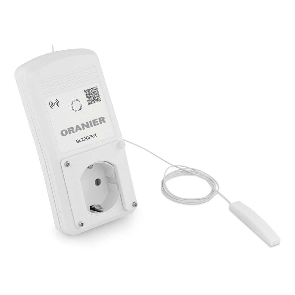 Weisser Oranier Funkempfaenger-Zwischenstecker mit Kabel | klimaworld.com