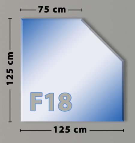 Fünfeck F18 Funkenschutzplatte aus Sicherheitsglas