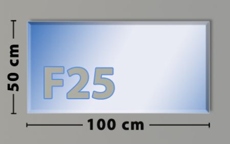 Rechteck F25 Funkenschutzplatte aus Sicherheitsglas