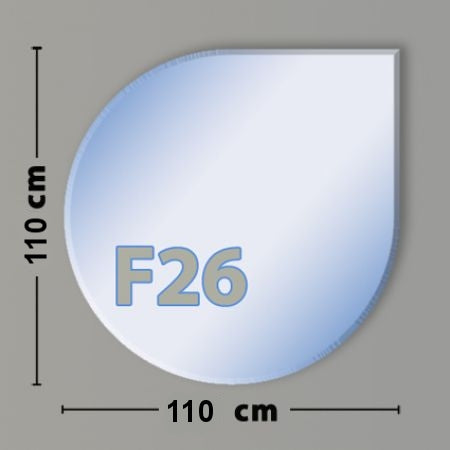 Rechteck F26 Funkenschutzplatte aus Sicherheitsglas