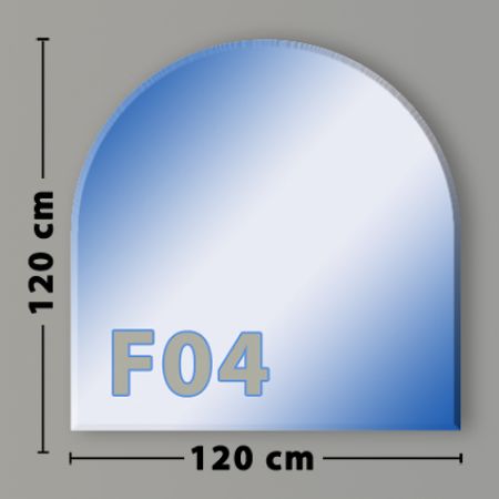 Rundbogen F04 Funkenschutzplatte Glasbodenplatte aus Sicherheitsglas