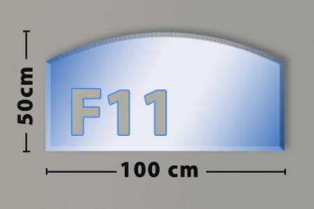 Segmentbogen F11 Funkenschutzplatte aus Sicherheitsglas