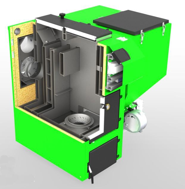 Pellets Fuzzy Logic 2 25kW Allesbrenner (Scheitholz Kohle Pellets Hafer)