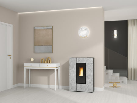 Extraflame Pelletofen Gabriella Plus Naturstein Ambientebild