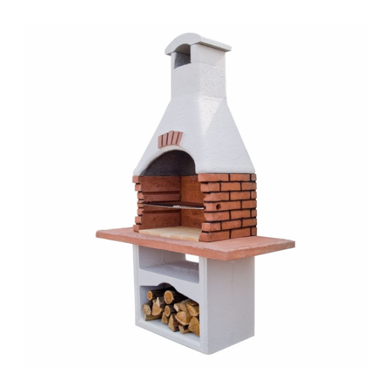 KRETZ | Gartengrill / Gartenkamin Nefrit | in weißer Betonoptik  ➔ www.klimaworld.com