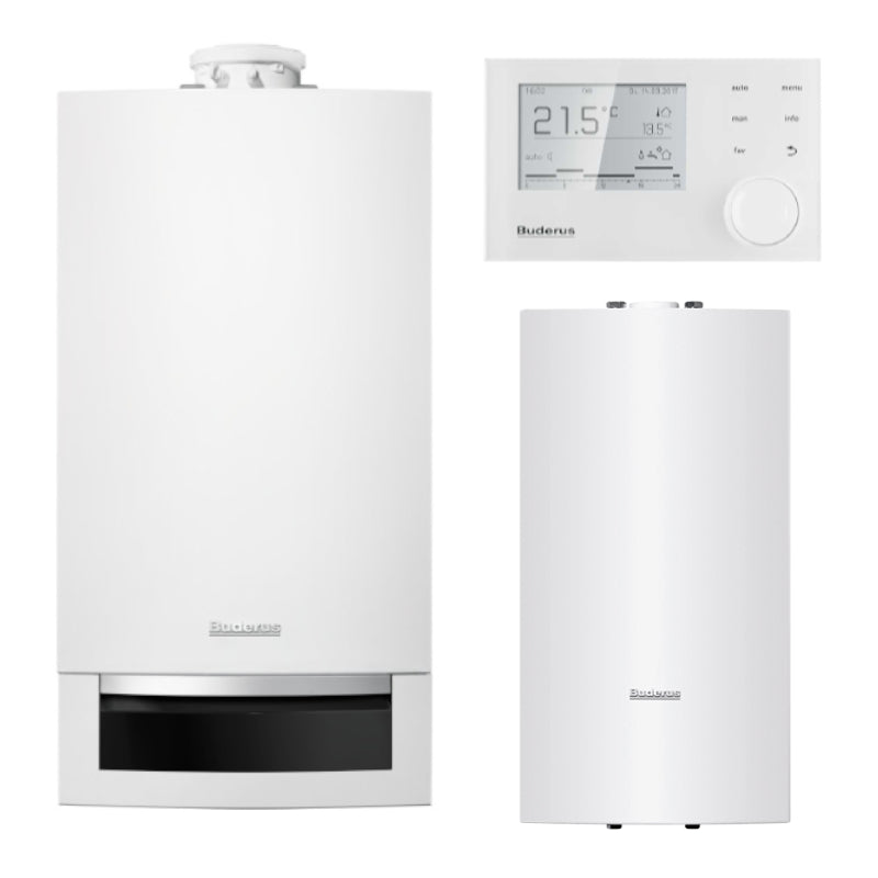 BUDERUS | Gas-Brennwertkessel-Set | Logaplus W22 | GB172-20W | 20 kW