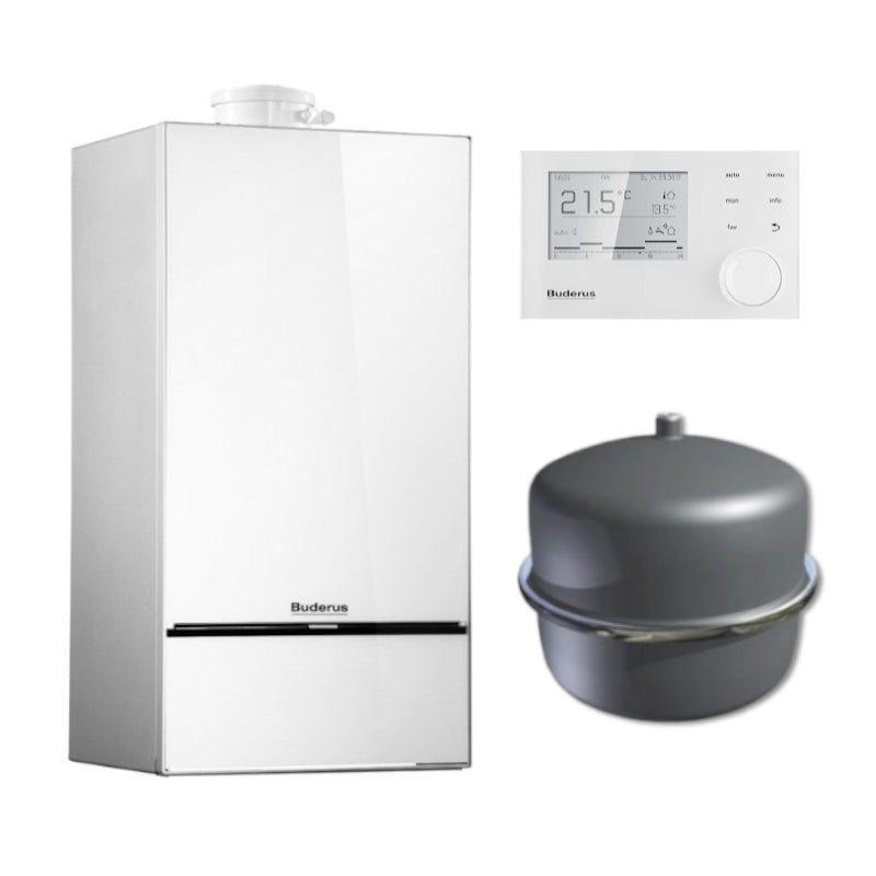 BUDERUS | Gas-Brennwertkessel-Set | Logaplus W42S | GB182i-20W | 20 kW