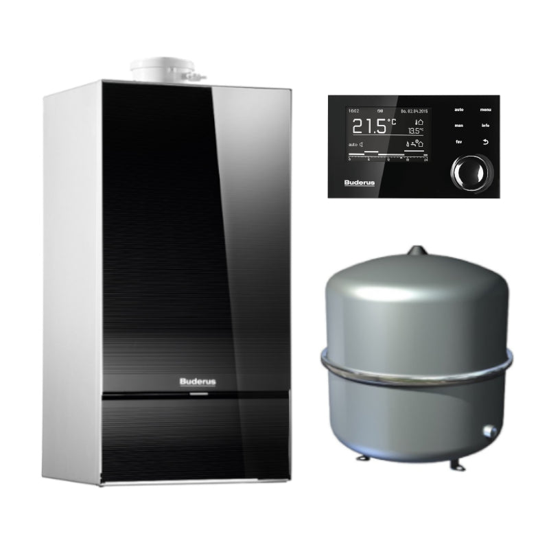 BUDERUS | Gas-Brennwertkessel-Set | Logaplus W42S | GB182i-24S | 24 kW
