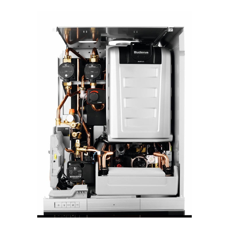 BUDERUS | Gas-Brennwert-Hybridsystem | GBH192-25iT150S weiß | 25 kW