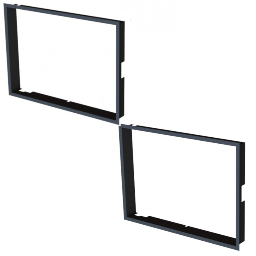 BeF Einbaurahmen Twin 10 II, 80 mm. schwarz | Klimaworld.com
